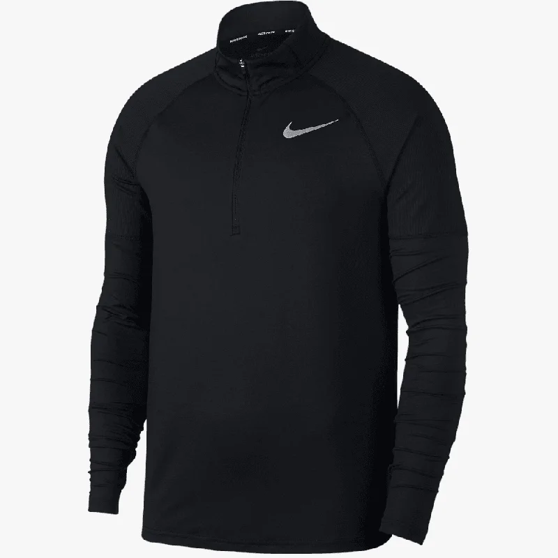 Nike Mens 1/4 Zip Tech Long Sleeve Top 010 Black