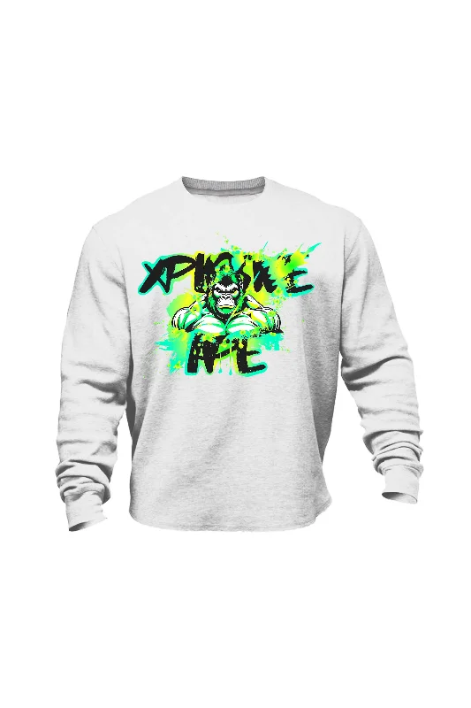 XAPE Splatter Graffiti V2 Sweatshirt - White