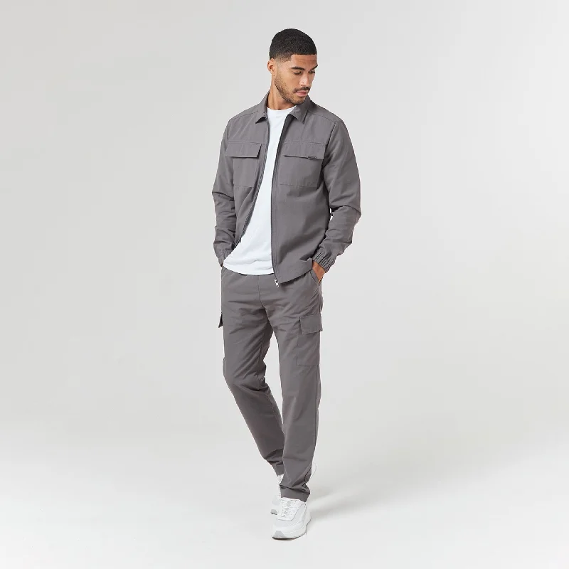 Smart Utility Open Hem Cargo Set | Charcoal