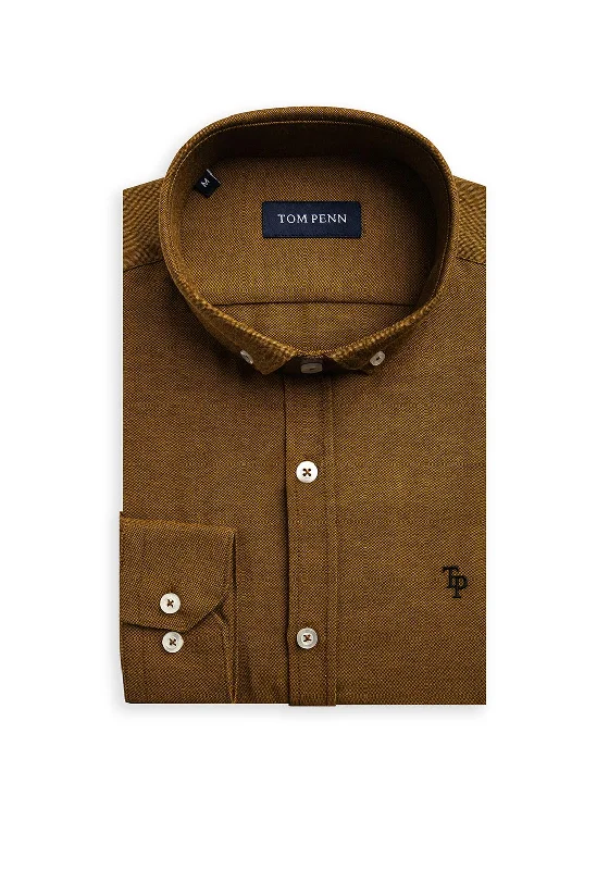 Tom Penn Long Sleeve Shirt, Golden Brown