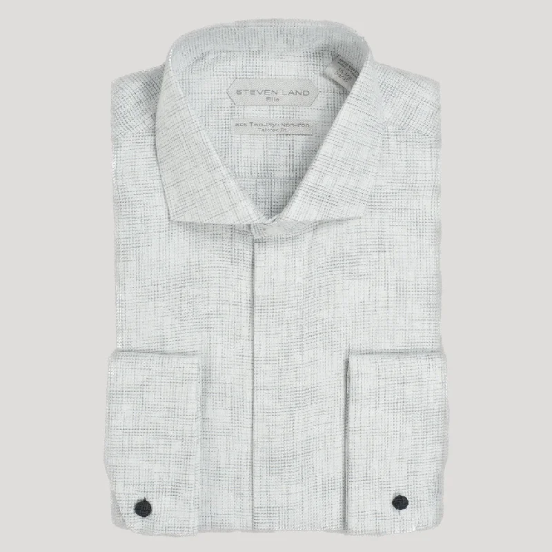 The Malcolm Dress Shirt | Semi Spread Collar | Mitered French Cuff