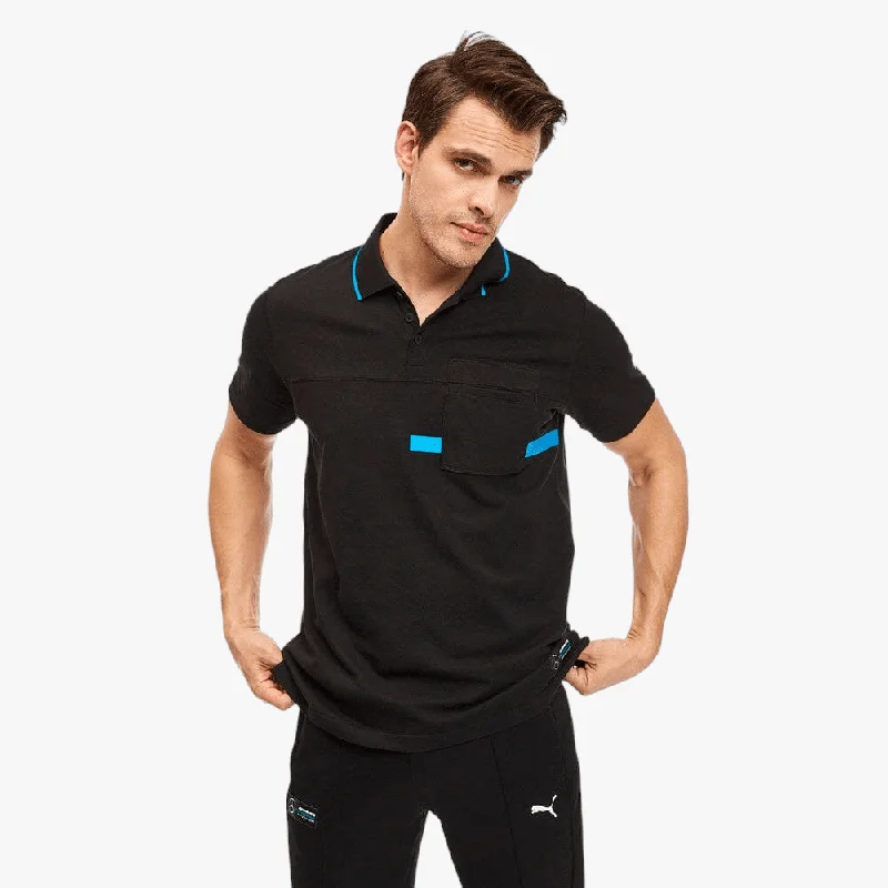 Puma Mens Mapm Short Sleeve Golfer Black