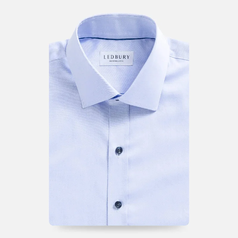 The Blue Madison Fine Twill with Navy Buttons Custom Shirt