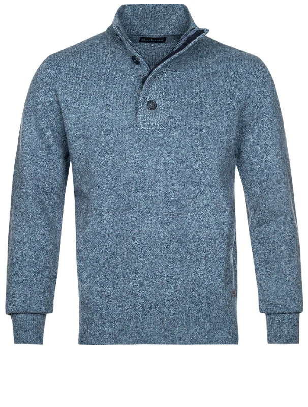 Pullover Patch Half Zip Tintenblau