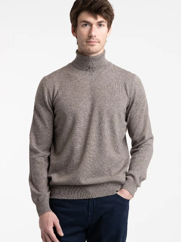 Sand Wool Roll Neck