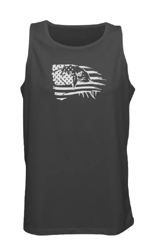 Men's Reflective Tank Top - Eagle Flag