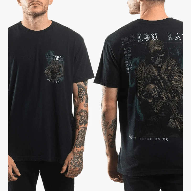 Affliction Mens Smoke Screen Short Sleeve Tee Black Lava