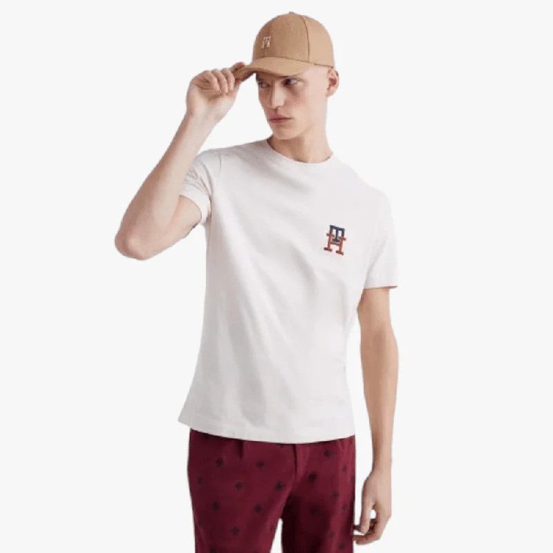 Tommy Hilfiger Mens Essential Monogram Short Sleeve Tee White