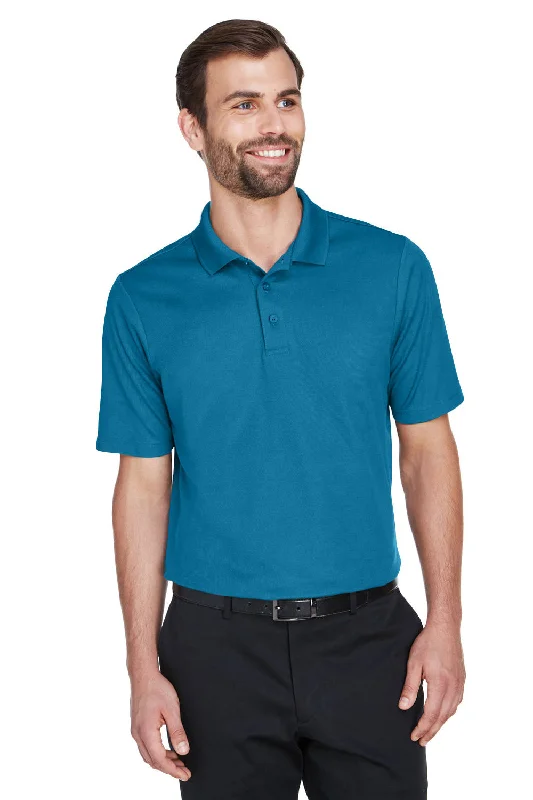 Devon & Jones Mens CrownLux Performance Moisture Wicking Short Sleeve Polo Shirt - Dark Teal Blue