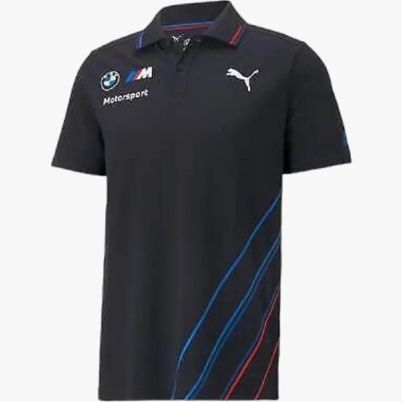 Puma Mens Bmw Team Short Sleeve Polo Golfer Black