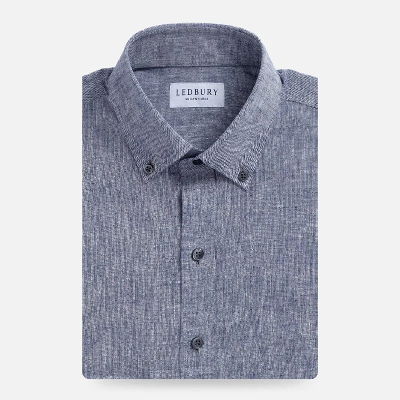 The Navy Blue Sandoval Oxford Chambray Custom Shirt