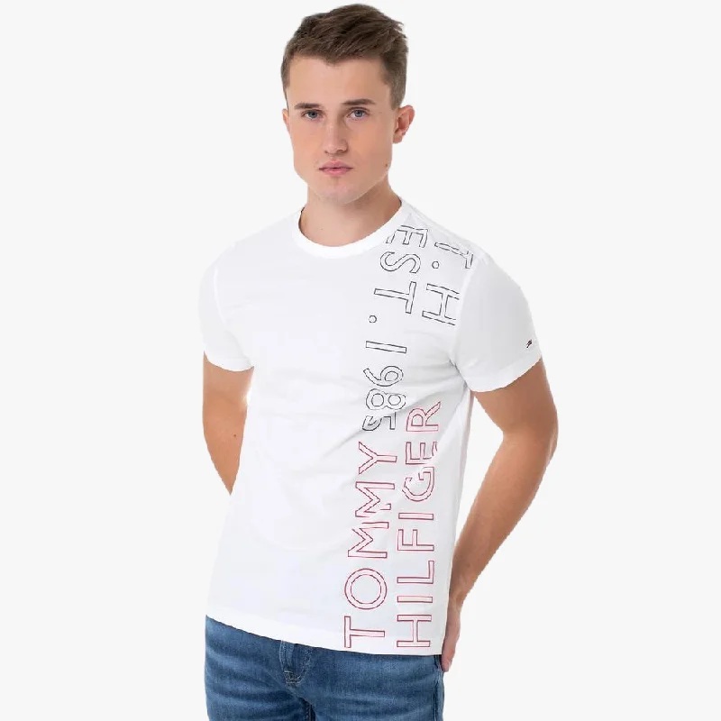 Tommy Hilfiger Mens Off Placement Tee White