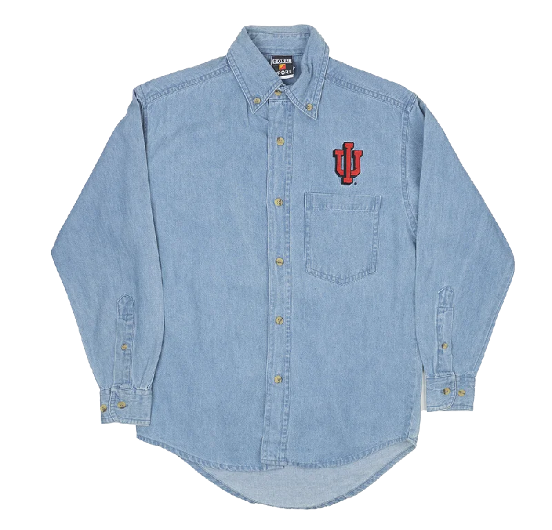 YOUTH UNIVERSITY OF INDIANA HOOSIERS L/S BUTTON DOWN INDIGO - SSDJKT01