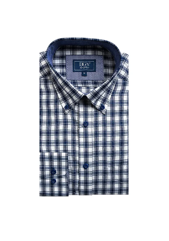 Daniel Grahame Check Shirt, Dark Blue