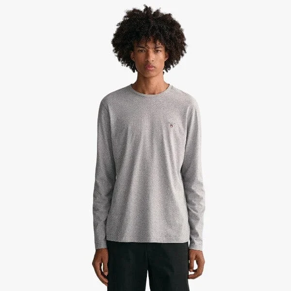 Gant Men's Original Long Sleeve Tee Grey