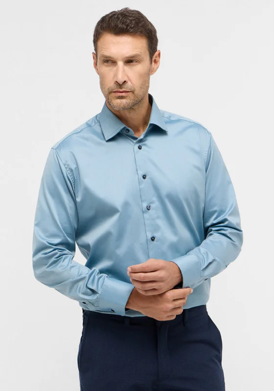 1863 By Eterna Modern Fit Luxury Shirt, Duck Egg Blue