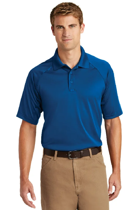 CornerStone Mens Select Tactical Moisture Wicking Short Sleeve Polo Shirt - Royal Blue