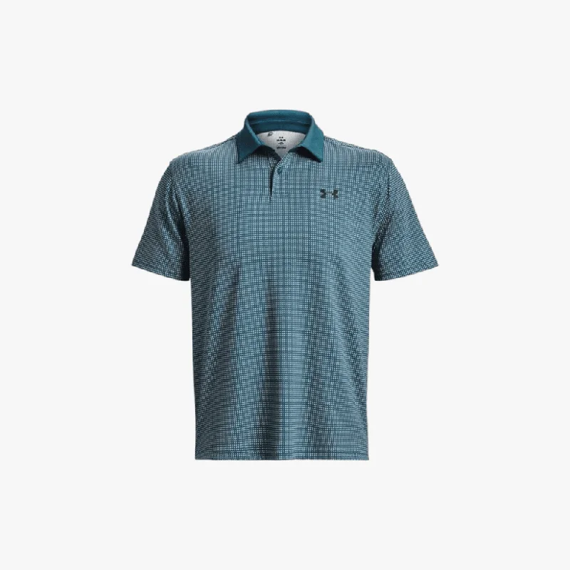 Under Armour Mens T2g Printed Short Sleeve Golfer 414 Blue