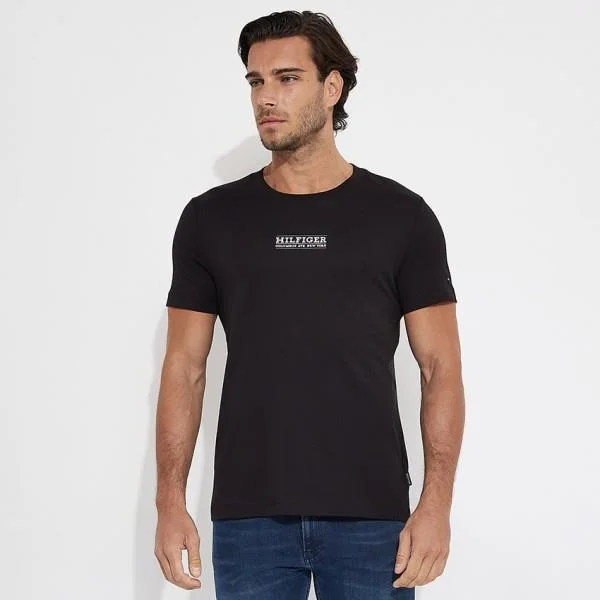 Tommy Hilfiger Mens Small Hilfiger Tee Black