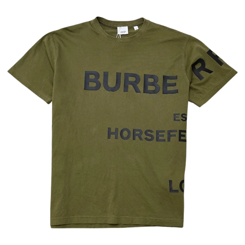 Men's Horseferry Print T-Shirt Khaki Size M