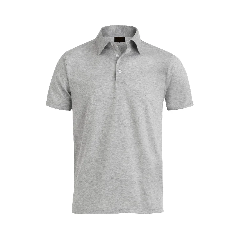 Light Grey Cotton Polo Shirt - New