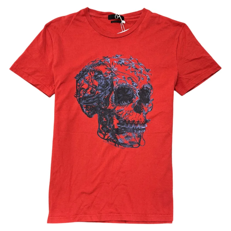 Men's Skull Logo T-Shirt Red Size L