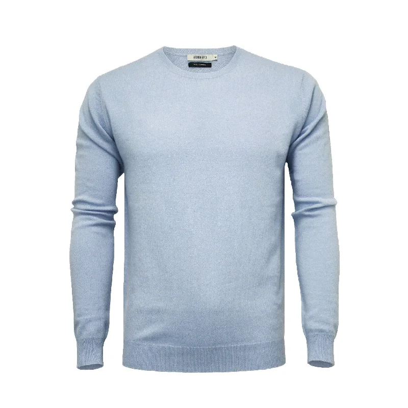 Cashmere Crew Neck Sweater Light Blue