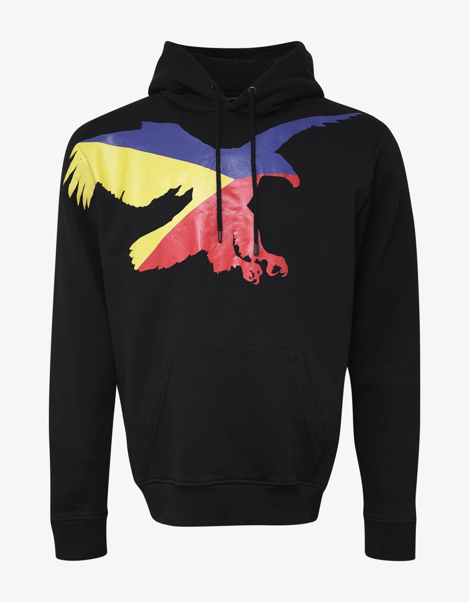 Marcelo Burlon Black Eagle & Flags Print Hoodie