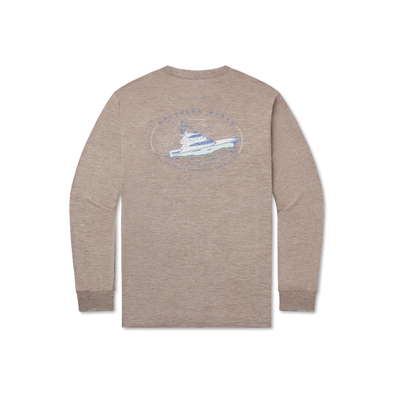 FieldTec™ Heathered Tee - Deepsea -  Long Sleeve