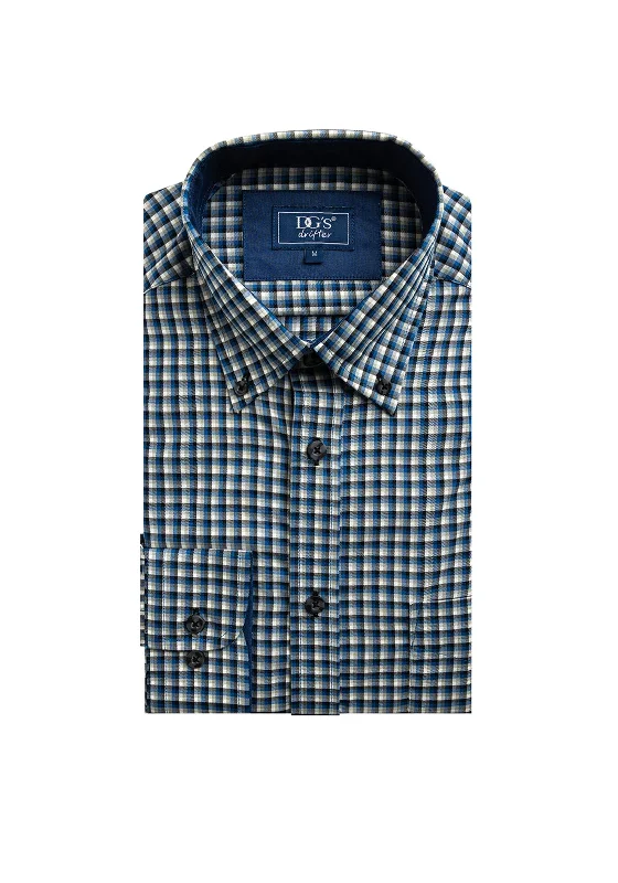 Daniel Grahame Gingham Shirt, Blue & Black