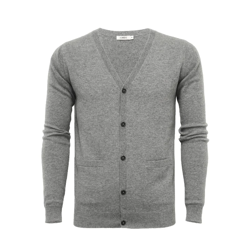 Silver Grey Cashmere Cardigan