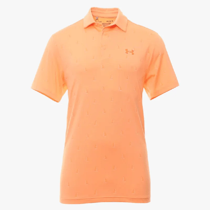 Under Armour Mens Playoff 3.0 Printed Short Sleeve Golfer 906 Orange