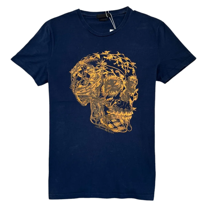 Men's Skull Logo T-Shirt Navy Size L