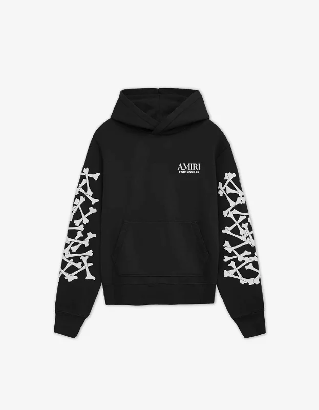 Amiri Black Bones Stacked Hoodie