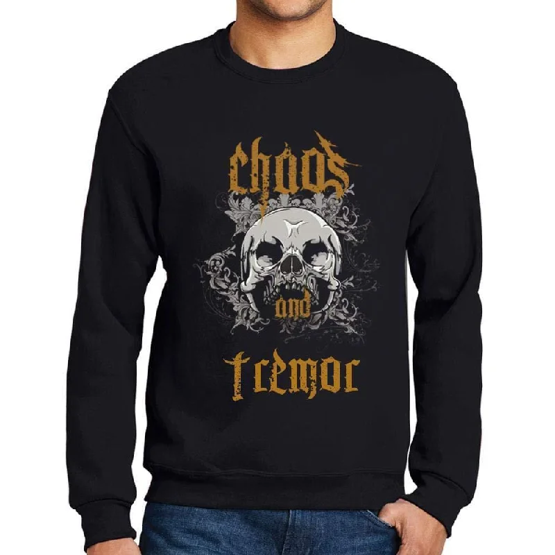 Ultrabasic - Homme Imprimé Graphique Sweat-Shirt Chaos and Tremor Noir Profond