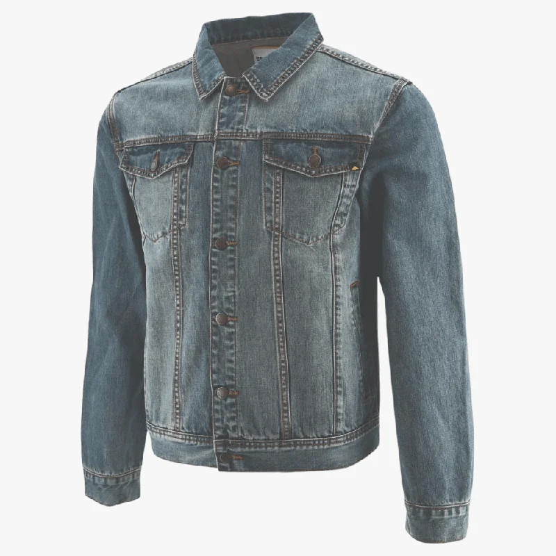 Caterpillar Mens Foundation Denim Jacket Light Stone