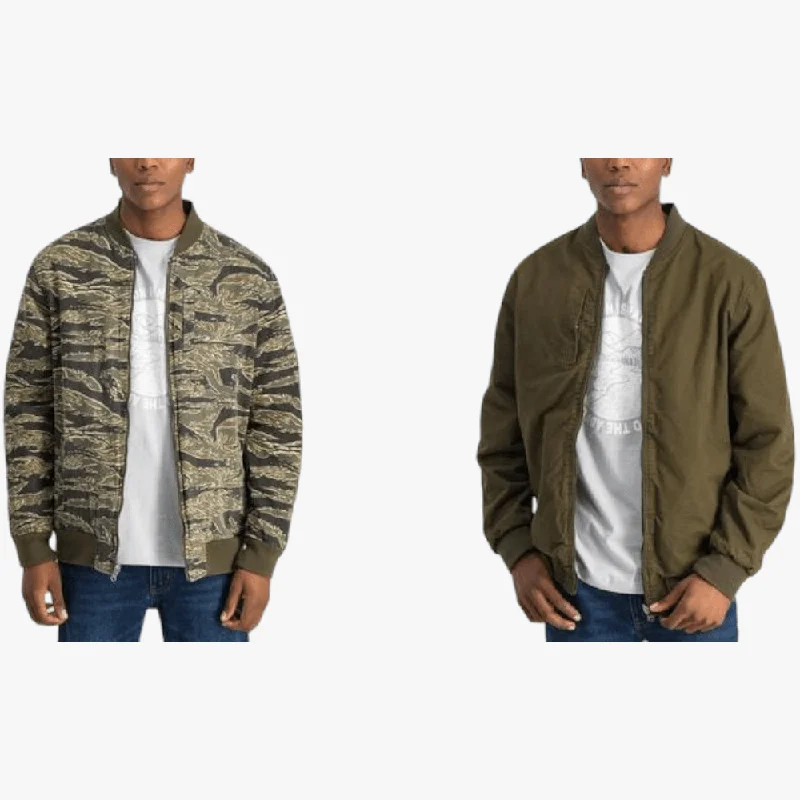 Jeep Mens Reversable Bomber Jackets Fatigue Camo