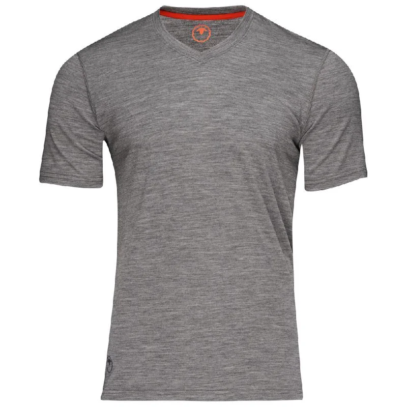 Mens Merino 150 V-Neck Tee (Charcoal)