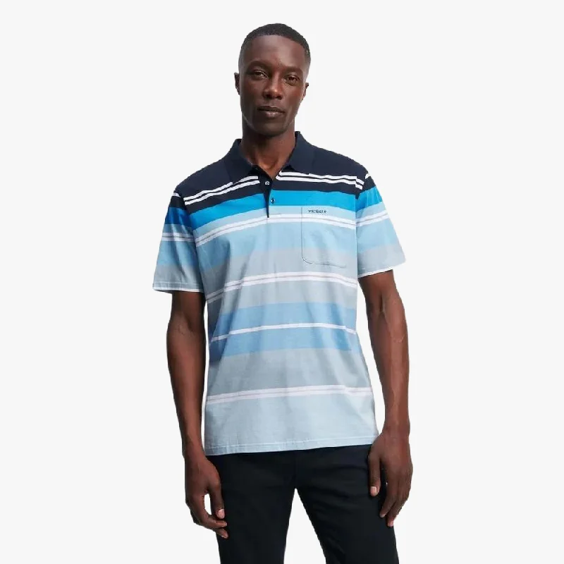 Pringle Mens Jesse Mercerised Short Sleeve Golfer Blue