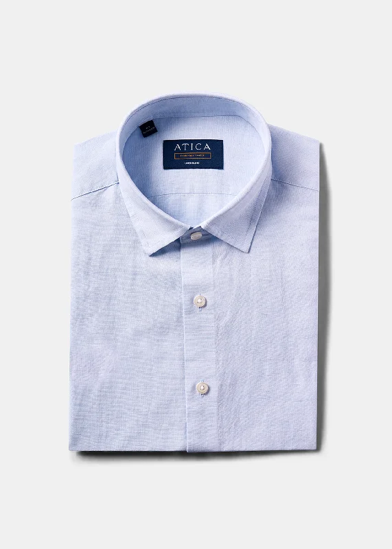 Short Sleeve Linen Shirt - Sky Blue