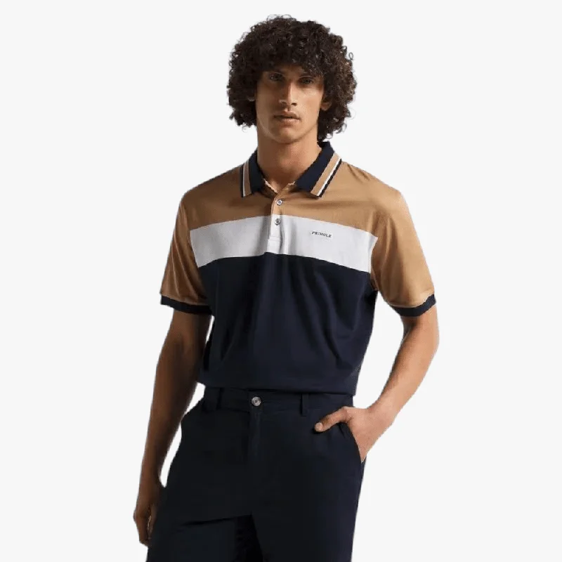 Pringle Mens Lowen Mercerised Short Sleeve Golfer Navy