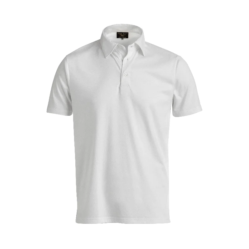 White Cotton Polo Shirt - New