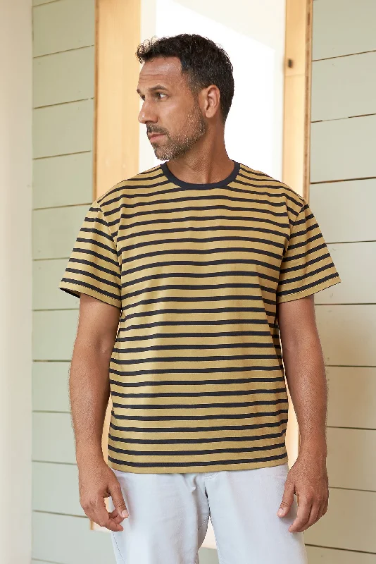 ALOIS t-shirt eco striped gold