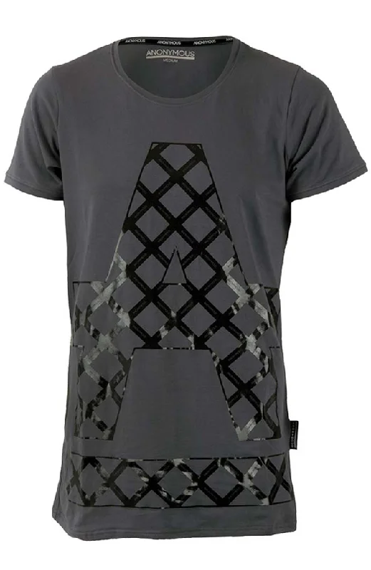 ANONYMOUS Cross Hatch T-Shirt - Grey