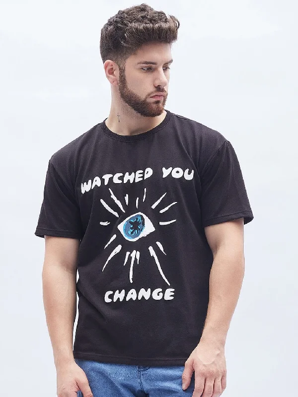 Black Change Graphic Oversized T-Shirt