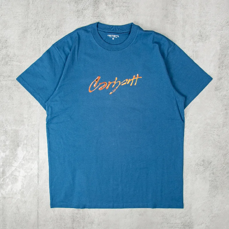 Carhartt WIP Drip Script Tee - Sodalite