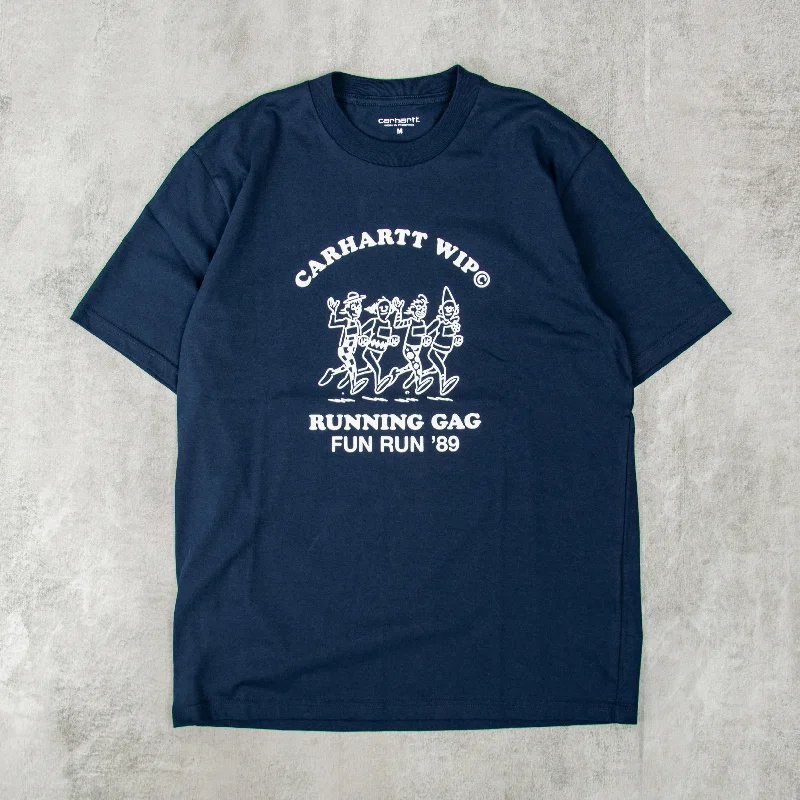 Carhartt WIP Fun Run Tee - Air Force Blue / White