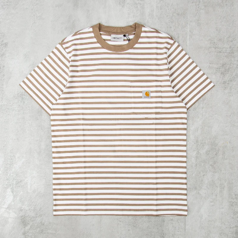 Carhartt WIP Seidler Pocket Tee - Branch / White