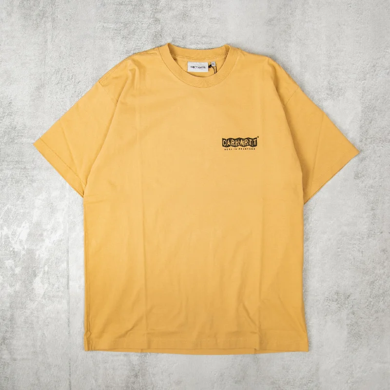 Carhartt WIP Stamp Tee - Bourbon / Black Stonewashed