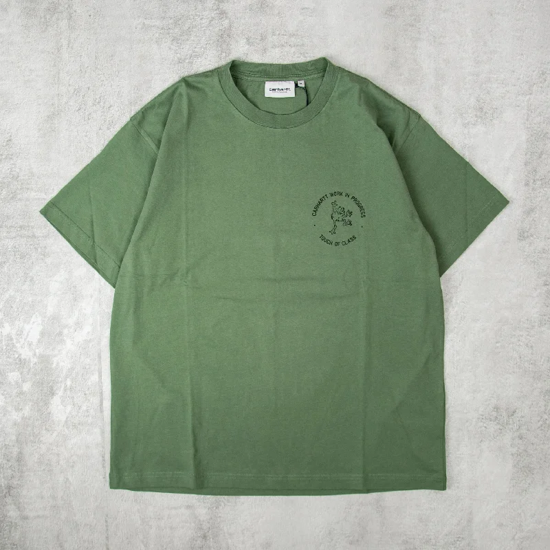 Carhartt WIP Stamp Tee - Duck Green / Black Stonewashed